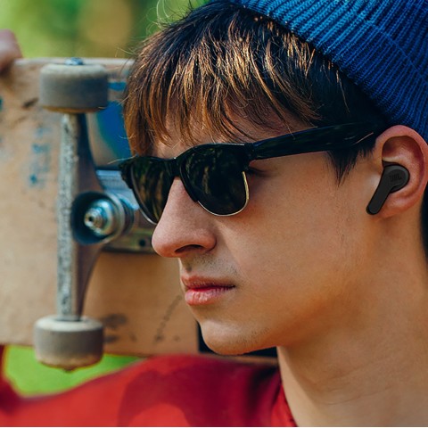 
JBL Wave Beam Bluetooth 5.2 belaidės į ausis įdedamos ausinės, juodos, IP54 apsaugos klasė
