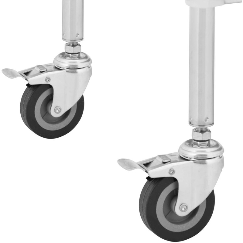 Laboratorinis vežimėlis STEEL 2 lentynos 2 rankenos 65 x 39 x 87 cm