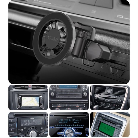 
„MagSafe N56“ automobilinis išmaniojo telefono laikiklis su CD lizdu – juodas
