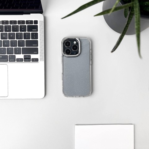 
„Samsung Galaxy S25 Edge“ blizgučių dėklas – skaidrus
