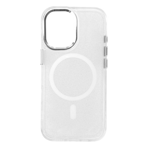 
„Samsung Galaxy S25 Edge MagSafe“ blizgučių dėklas – baltas
