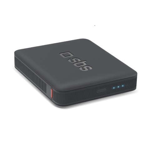 
5000 mAh nešiojamas akumuliatorius su USB-C nanotubu – juodas

