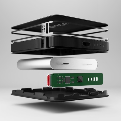 
5000 mAh nešiojamas akumuliatorius su USB-C nanotubu – juodas
