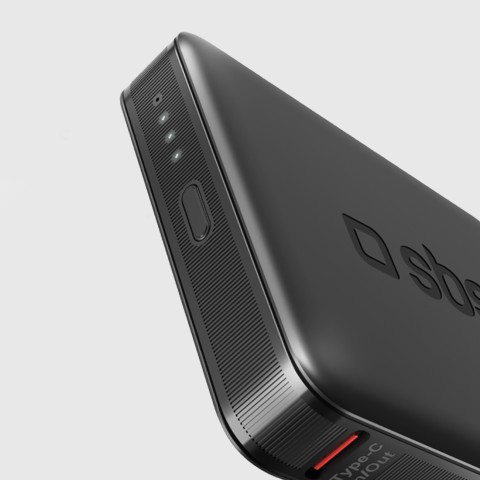 
5000 mAh nešiojamas akumuliatorius su USB-C nanotubu – juodas
