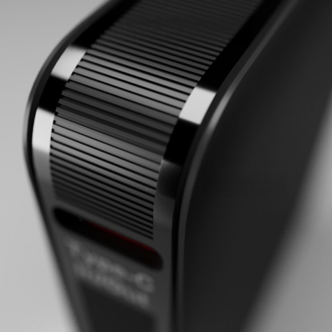 
5000 mAh nešiojamas akumuliatorius su USB-C nanotubu – juodas
