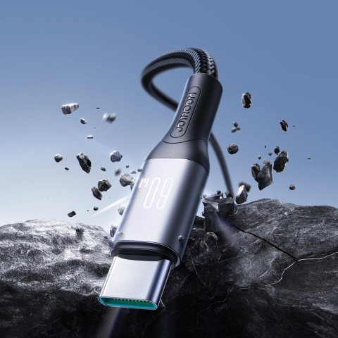 
S-A28 pintas USB-C laidas 60W 1m - juodas

