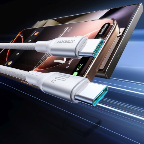 
S-A28 pintas USB-C laidas 60W 2m – baltas
