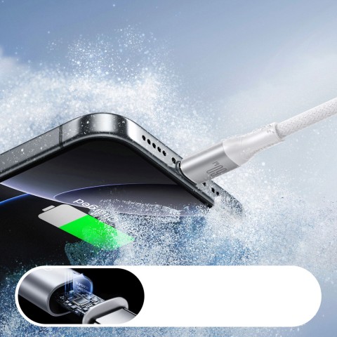 
S-A28 pintas USB-C laidas 60W 2m – baltas
