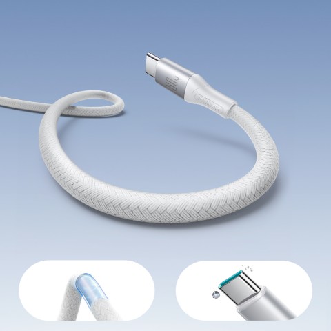
S-A28 pintas USB-C laidas 60W 2m – baltas
