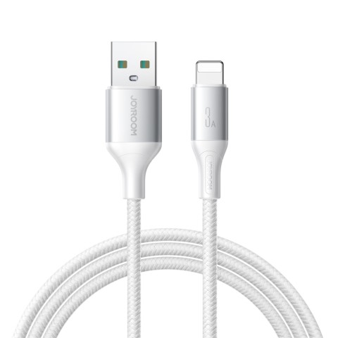 
S-A28 pintas laidas USB-A - Lightning 3A 1 m - baltas
