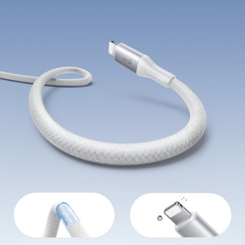 
S-A28 pintas laidas USB-A - Lightning 3A 1 m - baltas
