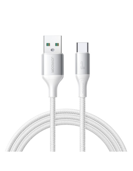 
S-A28 pintas kabelis USB-A - USB-C 3A 1m - baltas
