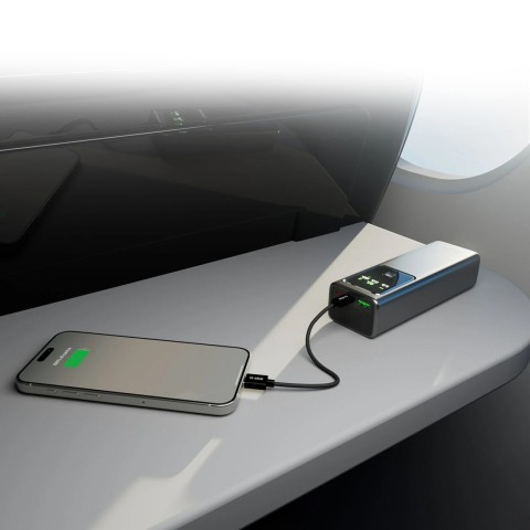 
Išorinė baterija su 20000mAh PD 100W LCD ekranu - pilka
