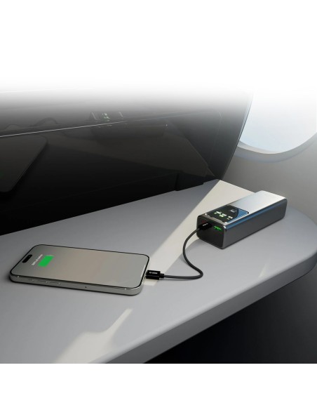 
Išorinė baterija su 20000mAh PD 100W LCD ekranu - pilka
