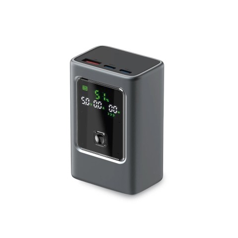 
Išorinė baterija su 10000mAh PD 35W LCD ekranu - pilka

