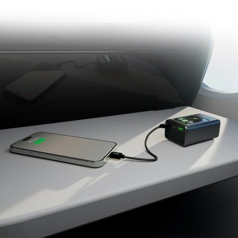 
Išorinė baterija su 10000mAh PD 35W LCD ekranu - pilka
