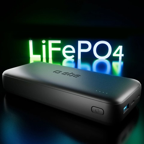
20000mAh 10W USB-A USB-C Infinity LiFePo4 išorinė baterija - juoda

