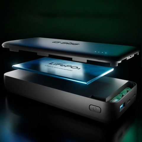 
20000mAh 10W USB-A USB-C Infinity LiFePo4 išorinė baterija - juoda
