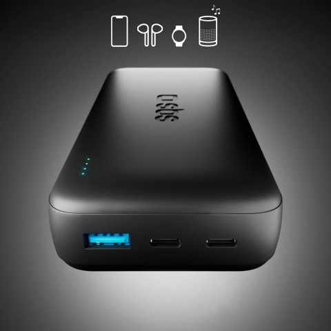 
20000mAh 10W USB-A USB-C Infinity LiFePo4 išorinė baterija - juoda

