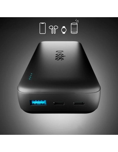 
20000mAh 10W USB-A USB-C Infinity LiFePo4 išorinė baterija - juoda
