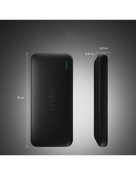 
20000mAh 10W USB-A USB-C Infinity LiFePo4 išorinė baterija - juoda
