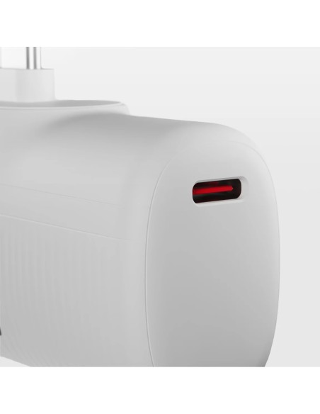 
„EcoPower“ 5000 mAh 10 W išorinė baterija su integruotu USB-C prievadu – balta
