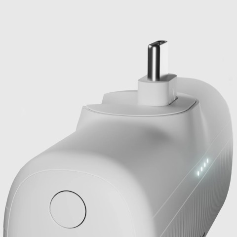 
„EcoPower“ 5000 mAh 10 W išorinė baterija su integruotu USB-C prievadu – balta
