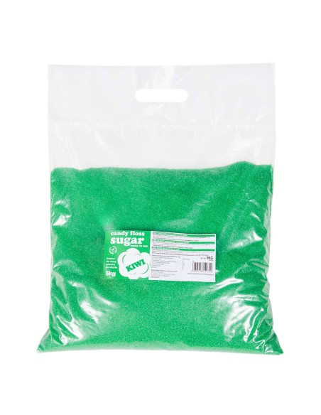 Spalvotas cukraus vatos žalias cukrus su kivių skoniu 5kg Spalvotas cukraus vatos žalias cukrus su kivių skoniu 5kg