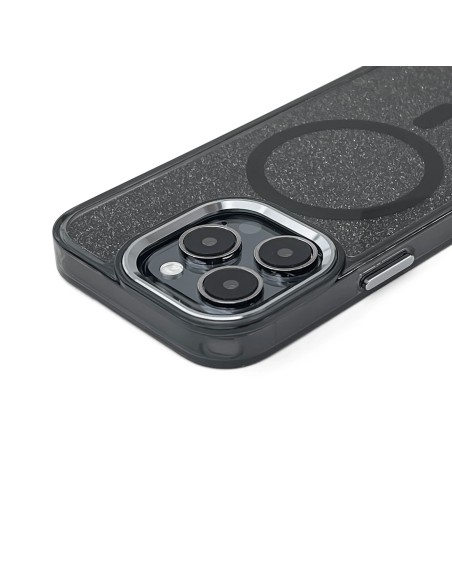 
„iPhone 17 Pro MagSafe“ blizgučių dėklas – juodas

