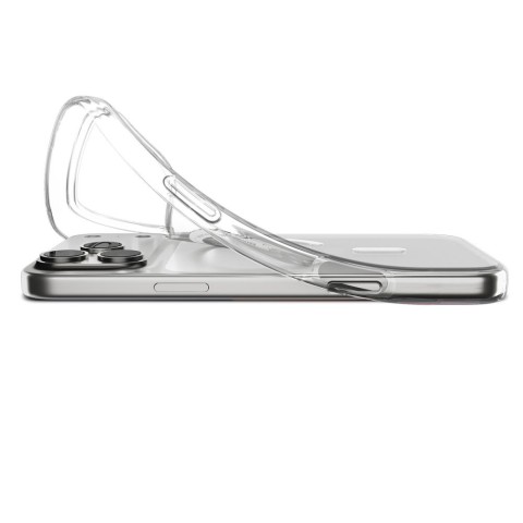 
„iPhone 17 Pro Max MagSafe“ skystųjų kristalų dėklas – skaidrus ir baltas
