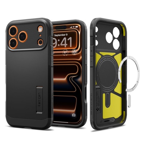 
„iPhone 17 Pro Max MagSafe Tough Armor T“ dėklas – juodas
