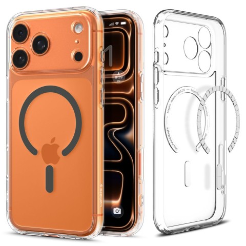 
„iPhone 17 Pro Ultra Hybrid MagSafe“ dėklas – permatomas pilkas
