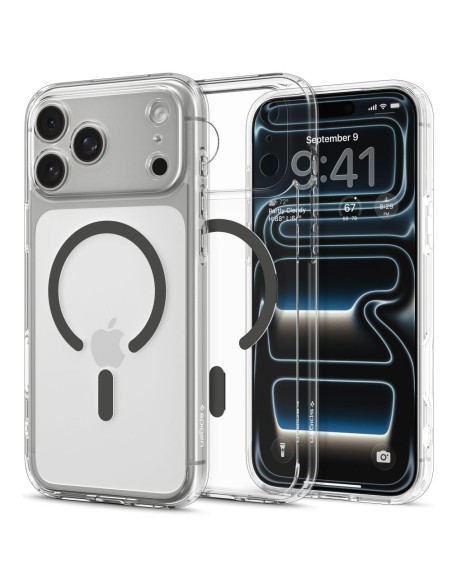 
„iPhone 17 Pro Ultra Hybrid MagSafe“ dėklas – permatomas pilkas
