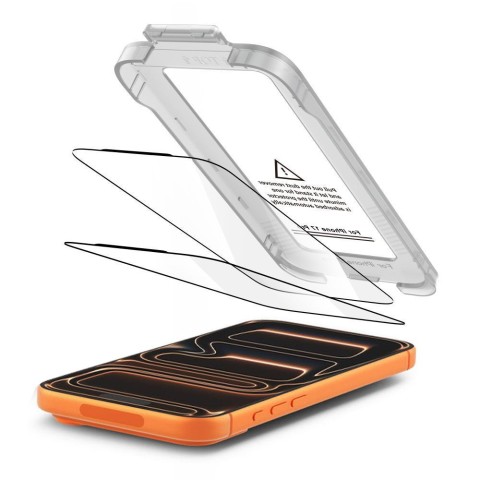 
Grūdintas stiklas iPhone 17 Pro Max su „Quick Set+“ aplikatoriumi, juodas - 2 vnt.
