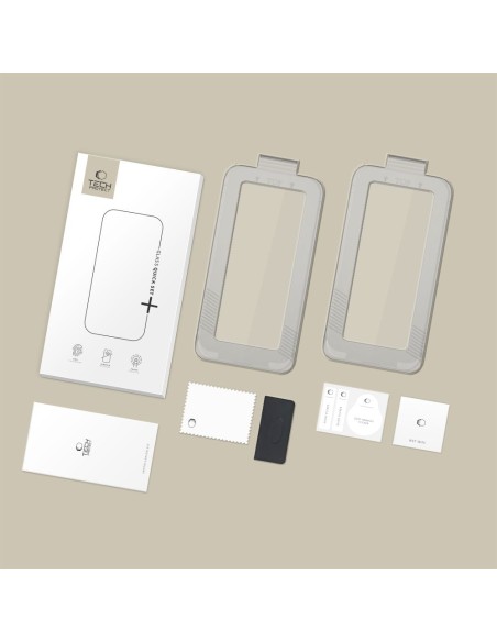 
Grūdintas stiklas iPhone 17 Pro Max su „Quick Set+“ aplikatoriumi, juodas - 2 vnt.
