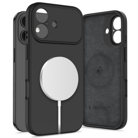 
„iPhone 17 MagSafe“ silikoninis galinis dėklas – juodas
