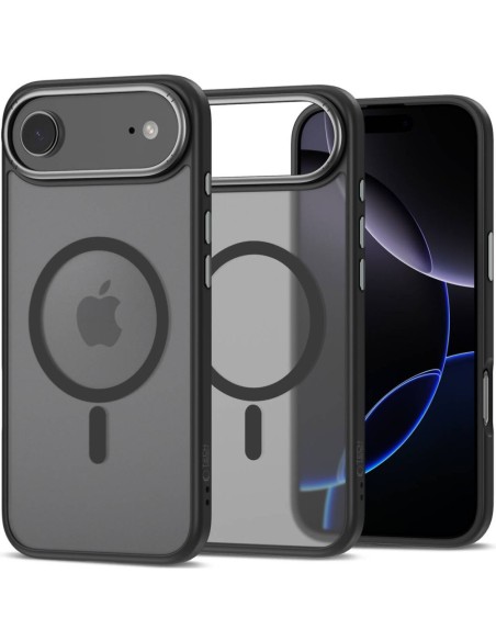 
„iPhone 17 Air MagSafe MagEdge“ apsauginis dėklas – matinės juodos spalvos
