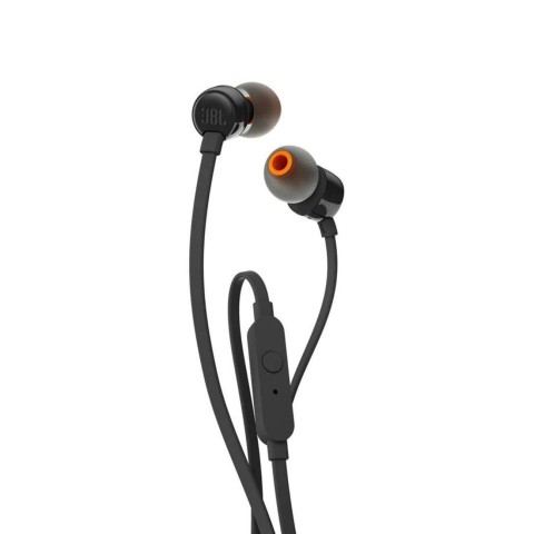 
JBL Tune 110 laidinės į ausis įdedamos ausinės su nuotolinio valdymo pultu, 3,5 mm mini lizdu – juodos
