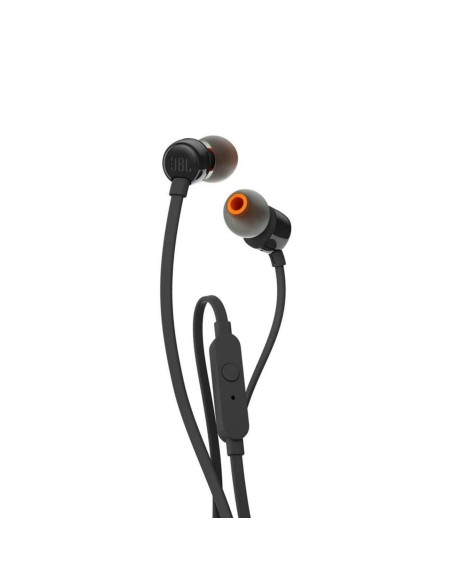 
JBL Tune 110 laidinės į ausis įdedamos ausinės su nuotolinio valdymo pultu, 3,5 mm mini lizdu – juodos
