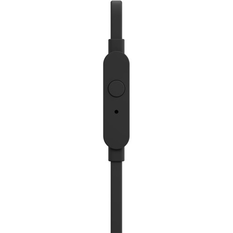
JBL Tune 110 laidinės į ausis įdedamos ausinės su nuotolinio valdymo pultu, 3,5 mm mini lizdu – juodos
