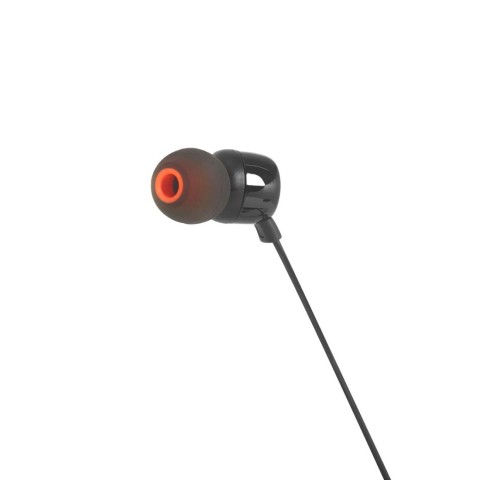 
JBL Tune 110 laidinės į ausis įdedamos ausinės su nuotolinio valdymo pultu, 3,5 mm mini lizdu – juodos

