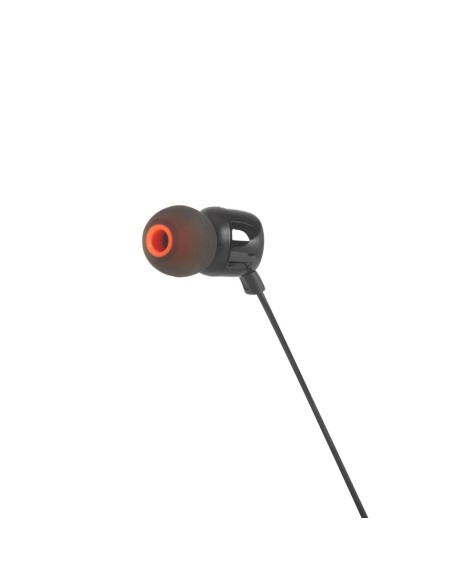 
JBL Tune 110 laidinės į ausis įdedamos ausinės su nuotolinio valdymo pultu, 3,5 mm mini lizdu – juodos
