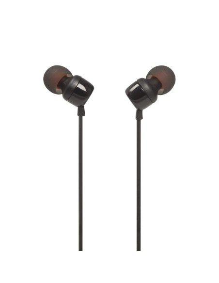 
JBL Tune 110 laidinės į ausis įdedamos ausinės su nuotolinio valdymo pultu, 3,5 mm mini lizdu – juodos
