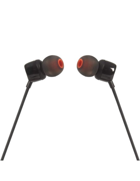 
JBL Tune 110 laidinės į ausis įdedamos ausinės su nuotolinio valdymo pultu, 3,5 mm mini lizdu – juodos
