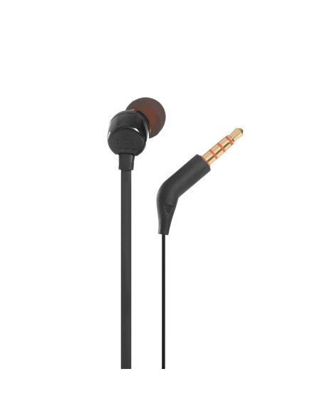 
JBL Tune 110 laidinės į ausis įdedamos ausinės su nuotolinio valdymo pultu, 3,5 mm mini lizdu – juodos
