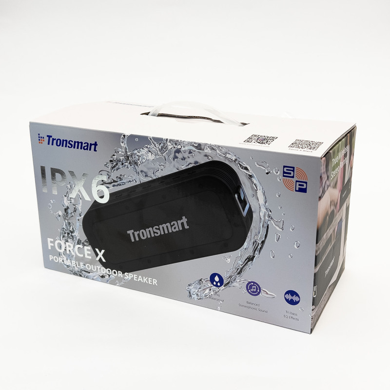 Force X vandeniui atspari belaidė Bluetooth kolonėlė 60W su Powerbank juoda