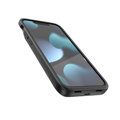
„iPhone 12 mini / 13 mini“ dėklas su 4700 mAh „PowerCase“ išorine baterija – juodas
