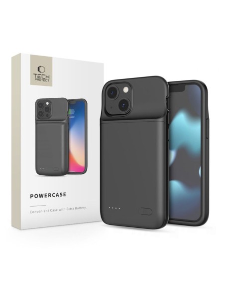 
„iPhone 12 mini / 13 mini“ dėklas su 4700 mAh „PowerCase“ išorine baterija – juodas
