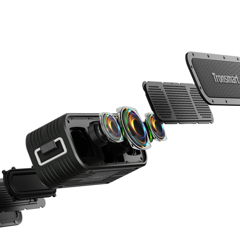 Force X vandeniui atspari belaidė Bluetooth kolonėlė 60W su Powerbank juoda
