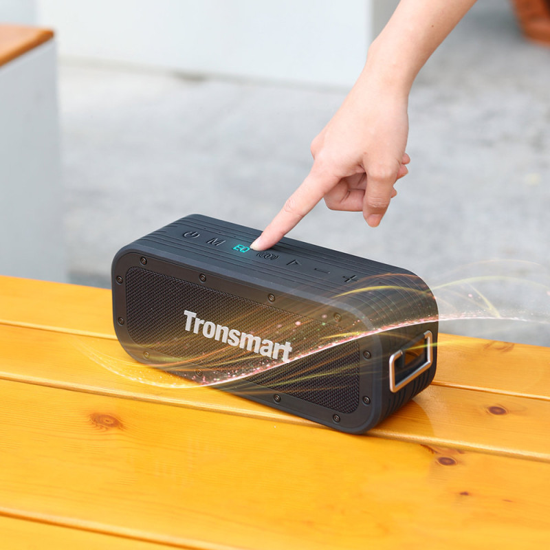 Force X vandeniui atspari belaidė Bluetooth kolonėlė 60W su Powerbank juoda